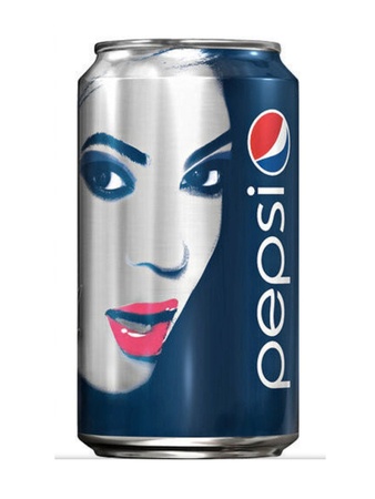 Beyonce, Pepsi, soda can