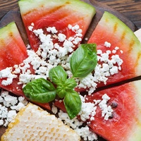 Watermelon "sashimi" from Cane Rosso for Hotel Thrillist event