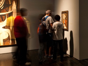 The Menil Collection, Picasso, Women in Red Armchair, spray paint