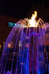 The fountain outside The West End