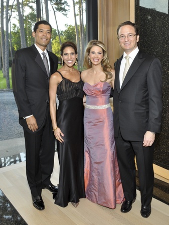 News_008_Sachse-Florescu wedding reception_May 2012_Dr. Wayne Franklin_Rachel McNeil_Lauren Freeman_Dr. Forrest Roth.jpg