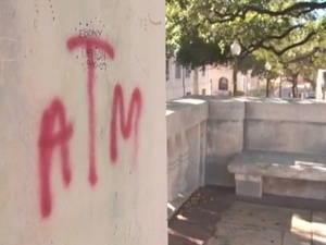 Texas A&M, University of Texas, graffiti, October 2012