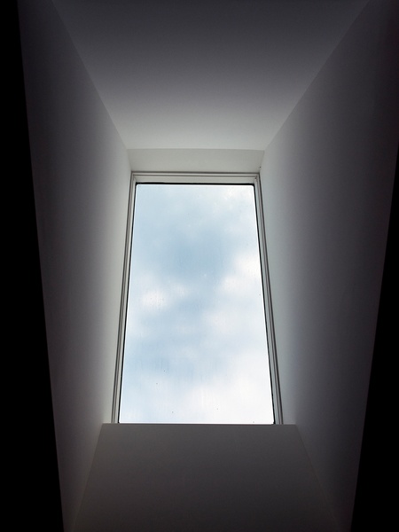 25th Street row houses, January 2013, skylight