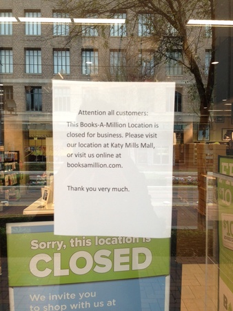 Books-A-Million, bookstore, closed, December 2012