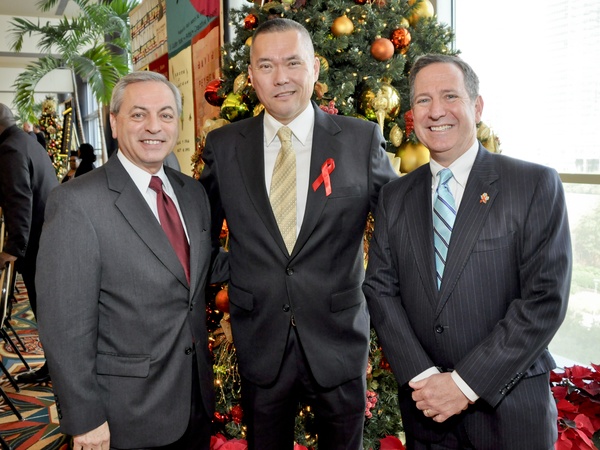 002, World AIDS Day luncheon, December 2012, Don Guter, John Nechman, Mitchell Katine