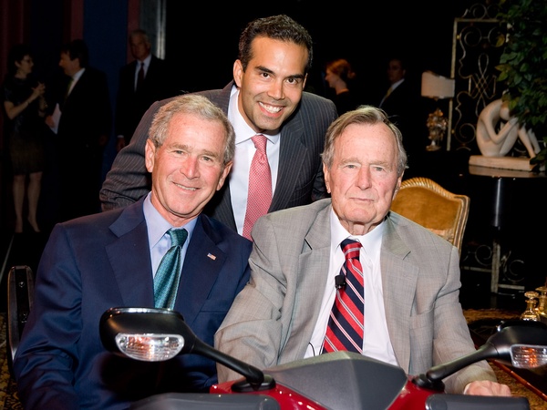 News_Bush literacy event_George W. Bush_George P. Bush_George H.W. Bush