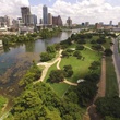 Austin aerial view downtown skyline