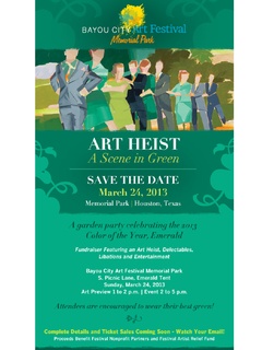 Bayou City Art Festival's "Art Heist - A Scene in Green"