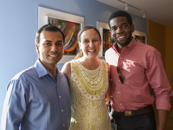 Dr. Semant Jain, Ryann Jarrard, Matt Pierce, La Fisheria, Aug. 2012