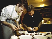 23 Deborah Elias My Favorite Things May 2013 Uchi Director of Culinary Operations Phillip Speer and Chef de Cuisine, Kaz Edwards