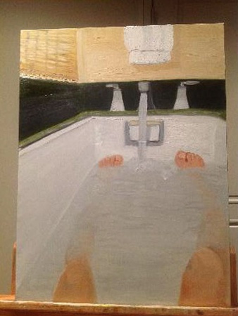 George Bush, email hacked, February 2013, bath painting