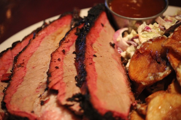 Sliced brisket at FM Smoke House in Irving