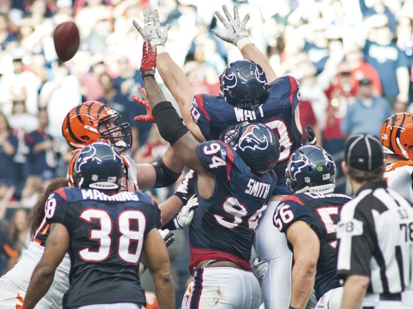 J.J. Watt hands higher pile 