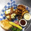 Luke's Icehouse, hamburger, cheeseburger, onion rings, burger, October 2012