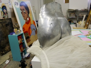 Joel, Kelley Devine, body casting, August 2012
