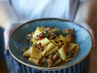 Pappardelle at Gemma restaurant in Dallas