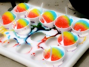 snow cones rainbow snow cones