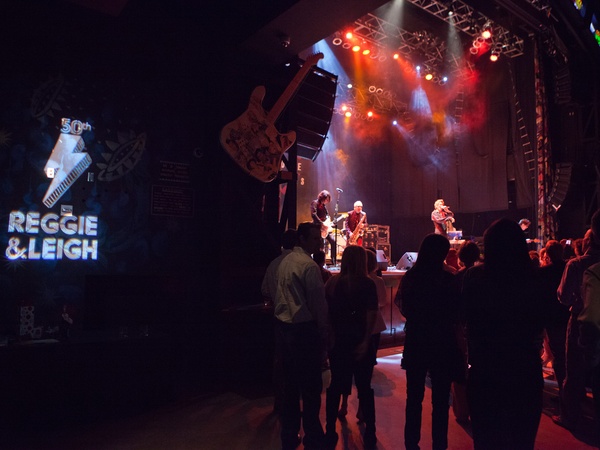 Leigh & Reggie Smith, 50th Birthday, September 2012, Psychedelic Furs on stage at House of Blues