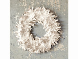 Feather wreath at West Elm