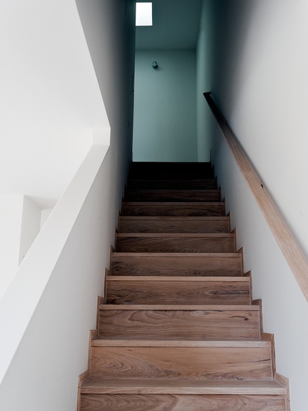25th Street row houses, January 2013, stairs