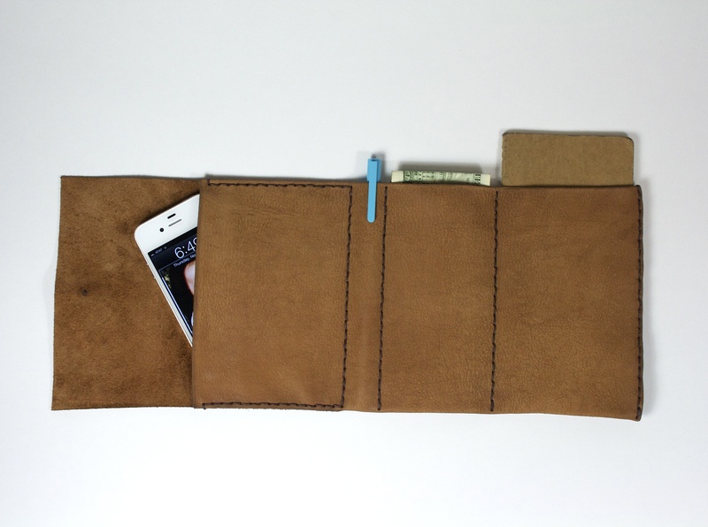 UH "Architecture of the object" class at PH Design, December 2012, leather fold-up hand bag 2