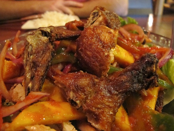 Ruthie, fried chicken, June 2012, Banana Leaf