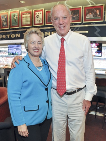 Texans Owners Suite, September 2012, Mayor Annise Parker, Bob McNair