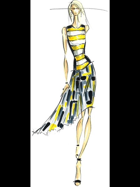 Clifford, Fashion Week, sketches, September 2012, Pamella Roland