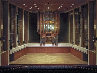 Bates Recital Hall interior organ UT