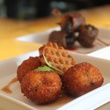 Marcy, happy hour deals, December 2012, Triniti Bar Bites, fried chicken meatballs, waffle