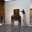 MFAH, Prado exhibit, handing artwork, December 2012