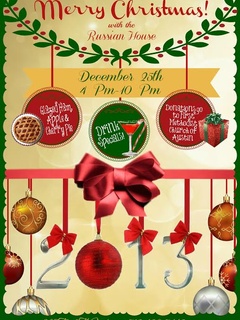 flyer for Russian House Christmas day buffet