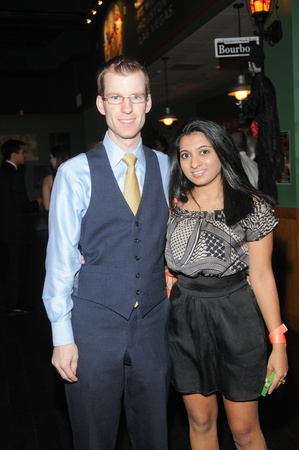 Houston Symphony Young Professionals Backstage party, October 2012, Adam VanDoren, Gira Desai