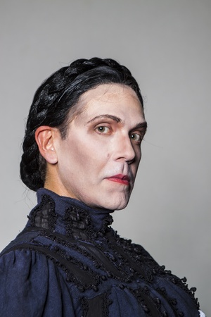 Regan Adair as one of his many characters in "The Mystery of Irma Vep" at WaterTower Theatre in Addison