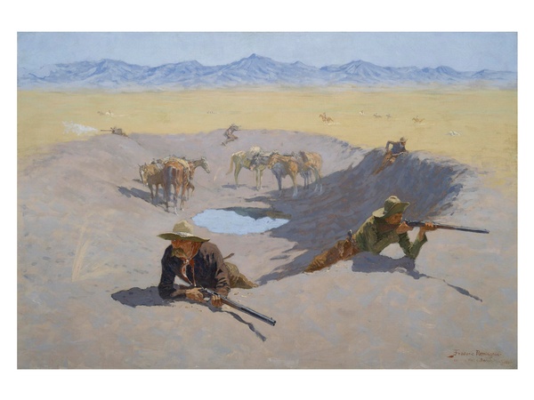 Joseph Campana, MFAH, Made in America, July 2012, Remington, Fight for the Waterhole