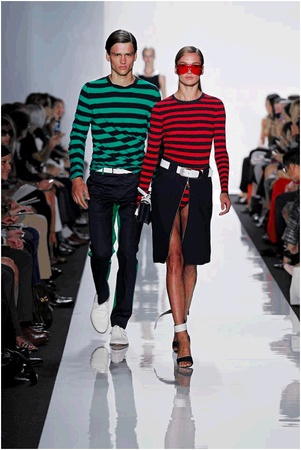 Michael Kors, spring 2013, striped sweaters
