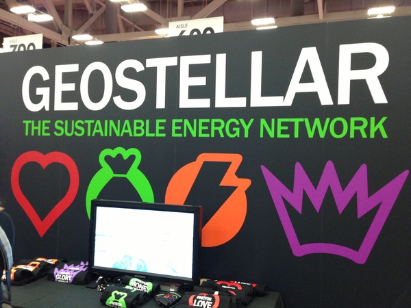 Geostellar's table at the tradeshow