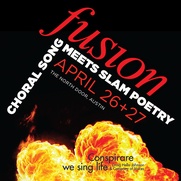 Fusion choral music and slam poetry event at North Door