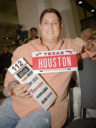 Great Plate Auction, Houston, winning plate, license plate, January 2013