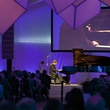 Philip Glass concert, December 2012, piano, crowd, venue