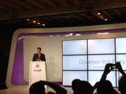 Governor Rick Perry speaks at the Google press conference for Google Fiber