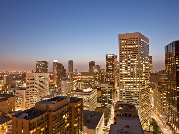 Houston, skyline, night