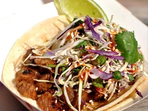 Tacos from Austin food truck Coreanos 