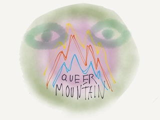 Greetings from Queer Mountain June 2013 logo
