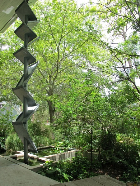 News_Katie_Patsy Cravens_ Patsy’s rain chain (brings water from roof to ground)