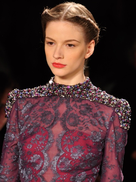 Fashion Week fall 2013, Carolina Herrera, embroidery detail
