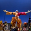 Houston Grand Opera, The Italian Girl in Algiers, October 2012, Daniel Belcher (Taddeo) is appointed Kaimakan by Patrick Carfizzi (Mustafa) in in Act II of Houston Grand Opera’s production of The Italian Girl in Algiers