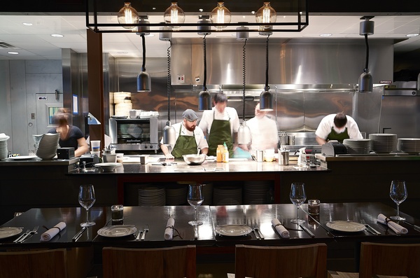 Matt McCallister, Josh Valentine and kitchen staff at FT33 restaurant in Dallas