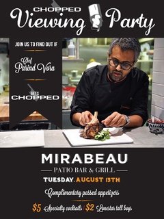 Chef Parind Vora viewing party flyer for Chopped