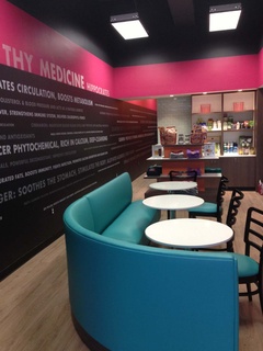 Interior of The Gem juice bar in Dallas